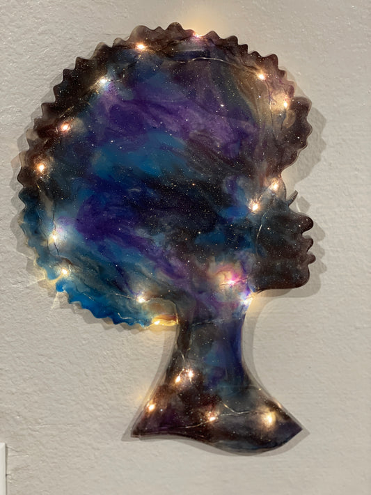 Light Up Resin Female Figure